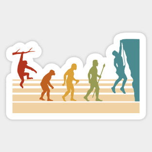 Rock Climbing Evolution Sticker